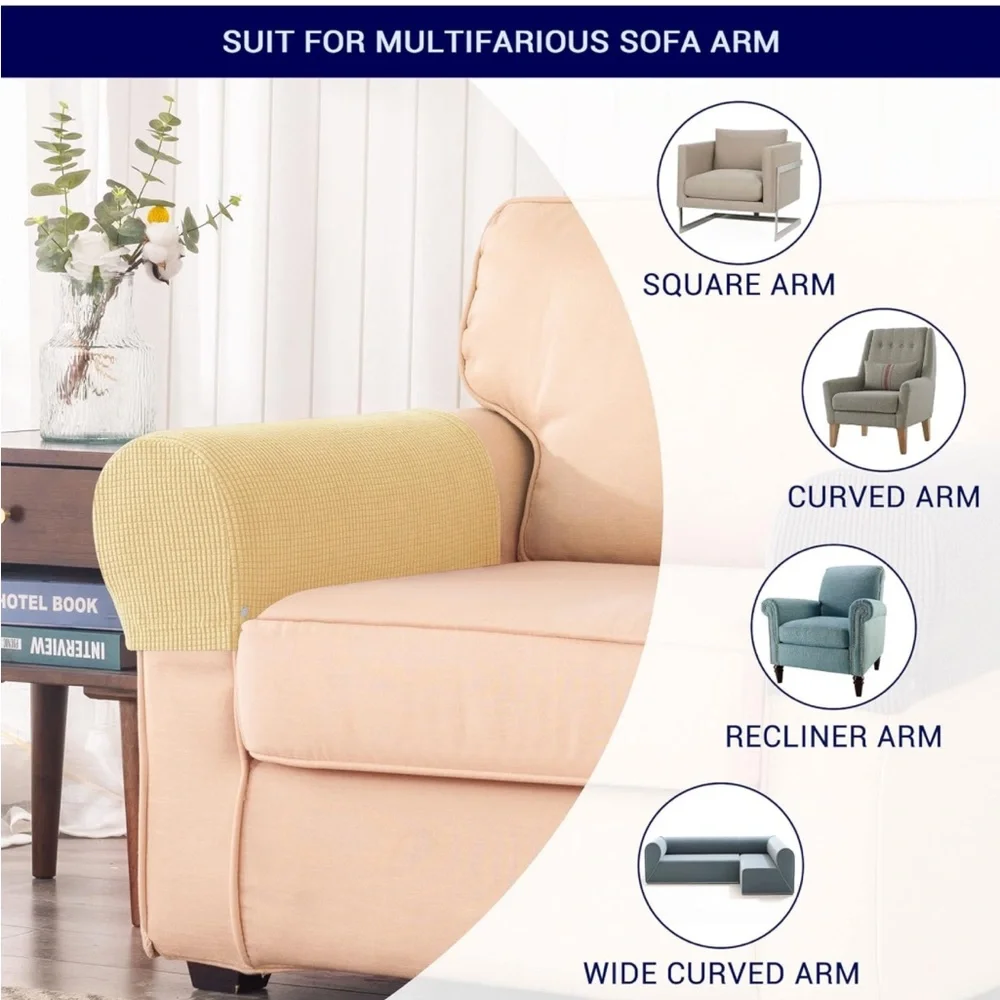subrtex Stretch Armrest Covers Spandex Arm Covers